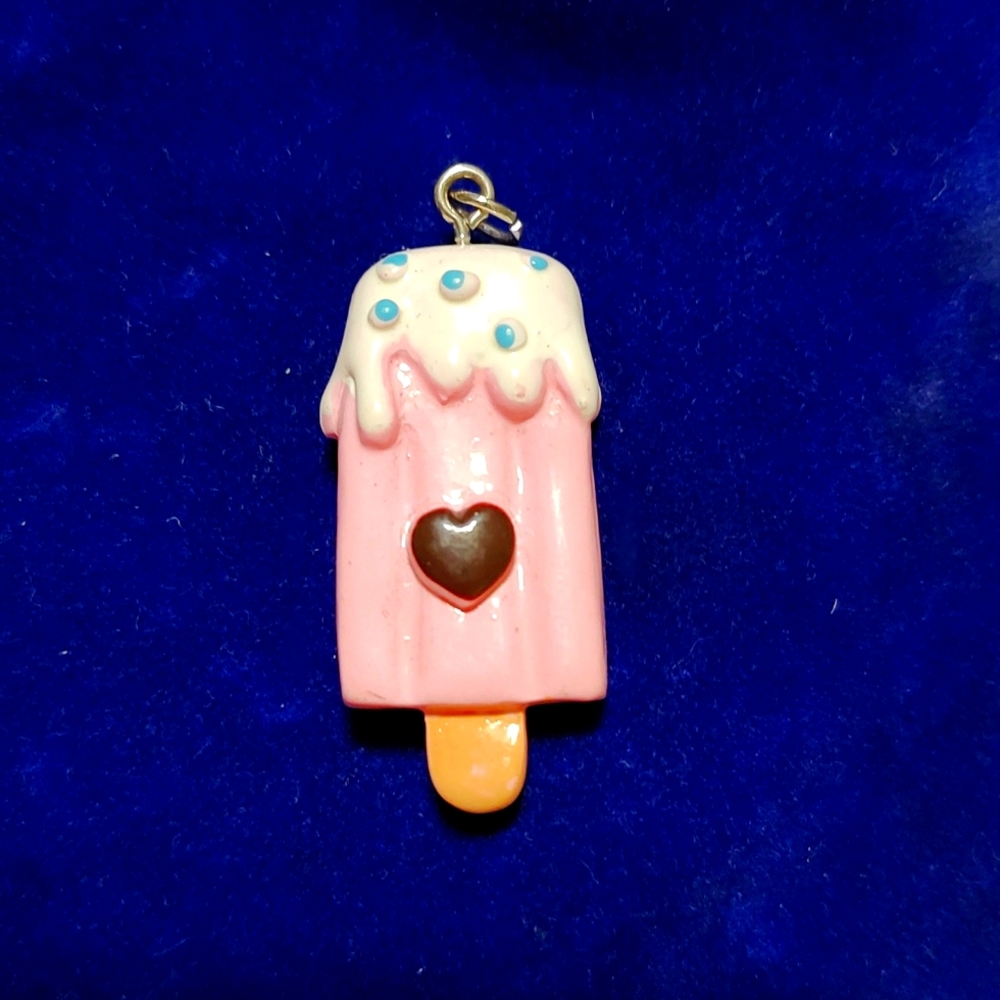 Popsicle heart pendant